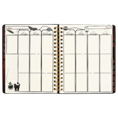 Waiting for the Night 2027 Gothic Weekly Planner & Grimoire Organizer (9''x7'')