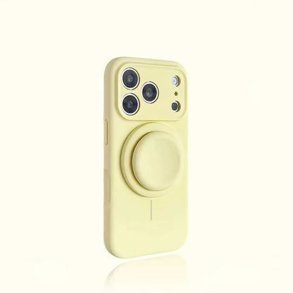 Magnetic Stand Liquid Silicone Full Coverage Phone Case with AI Capture Button for iPhone 18 Pro Max