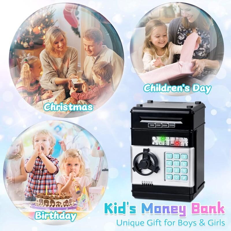 🔥Limited-Time 50% OFF | ✨Kids' Electronic ATM Piggy Bank with Password & Automatic Bill Feeder