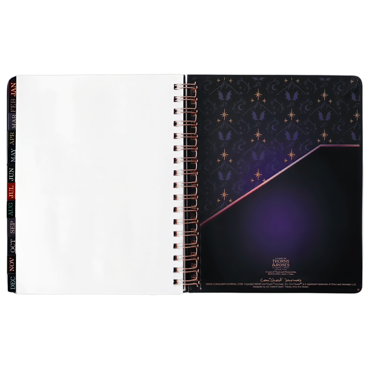 Officially Licensed ACOTAR Velaris 2027 Weekly Planner | Sarah J. Maas Night Court Hardcover Personal Organizer with Iridescent Foil & Stickers