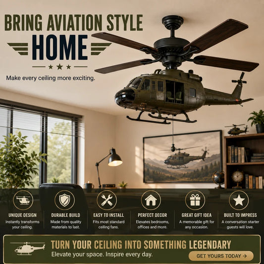 🚁Helicopter Ceiling Fan Attachment Kit – Decorative Ceiling Fan Accessories for Home & Room Decor