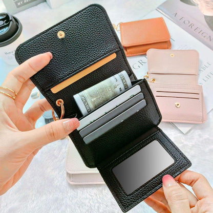 💖🌹RFID Short Wallets for Women – Fashionable Card Holder with Key Ring & Coin Purse