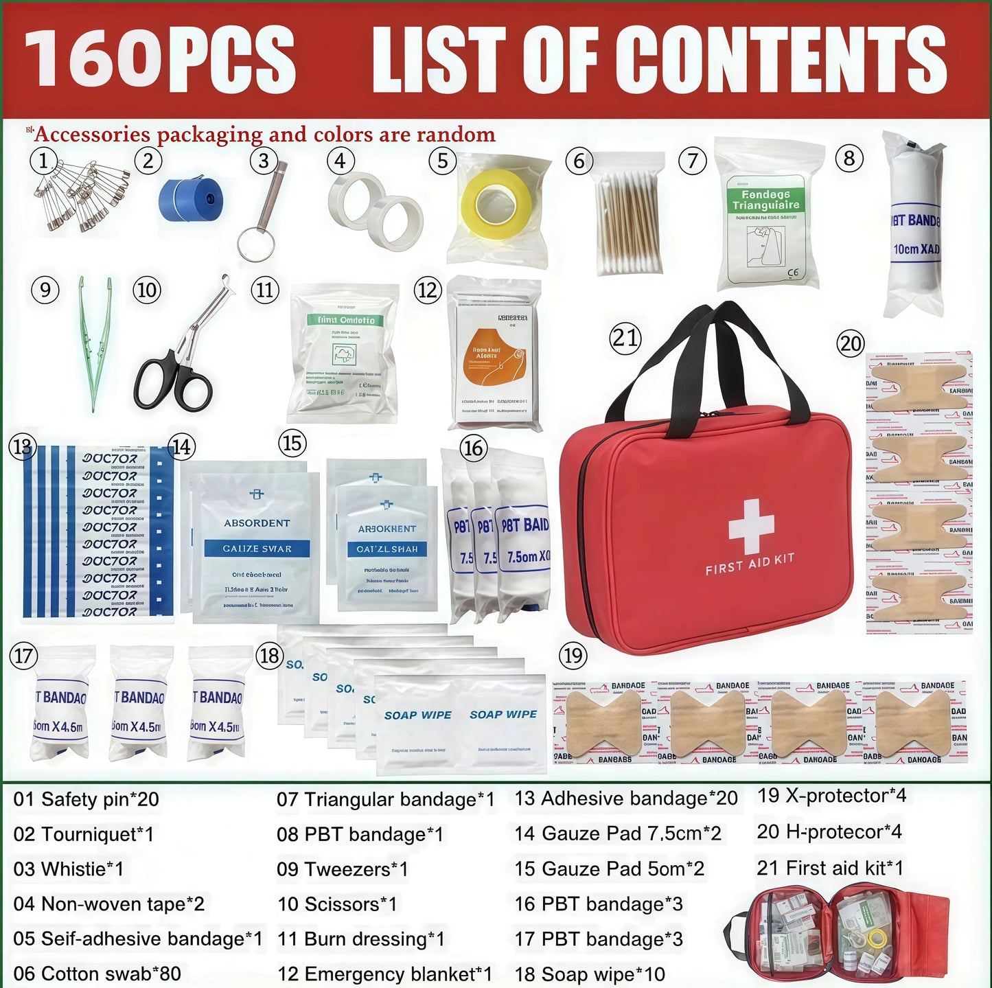 🚨 Waterproof First Aid Kit – Compact Emergency Kit For Home, Car & Outdoor