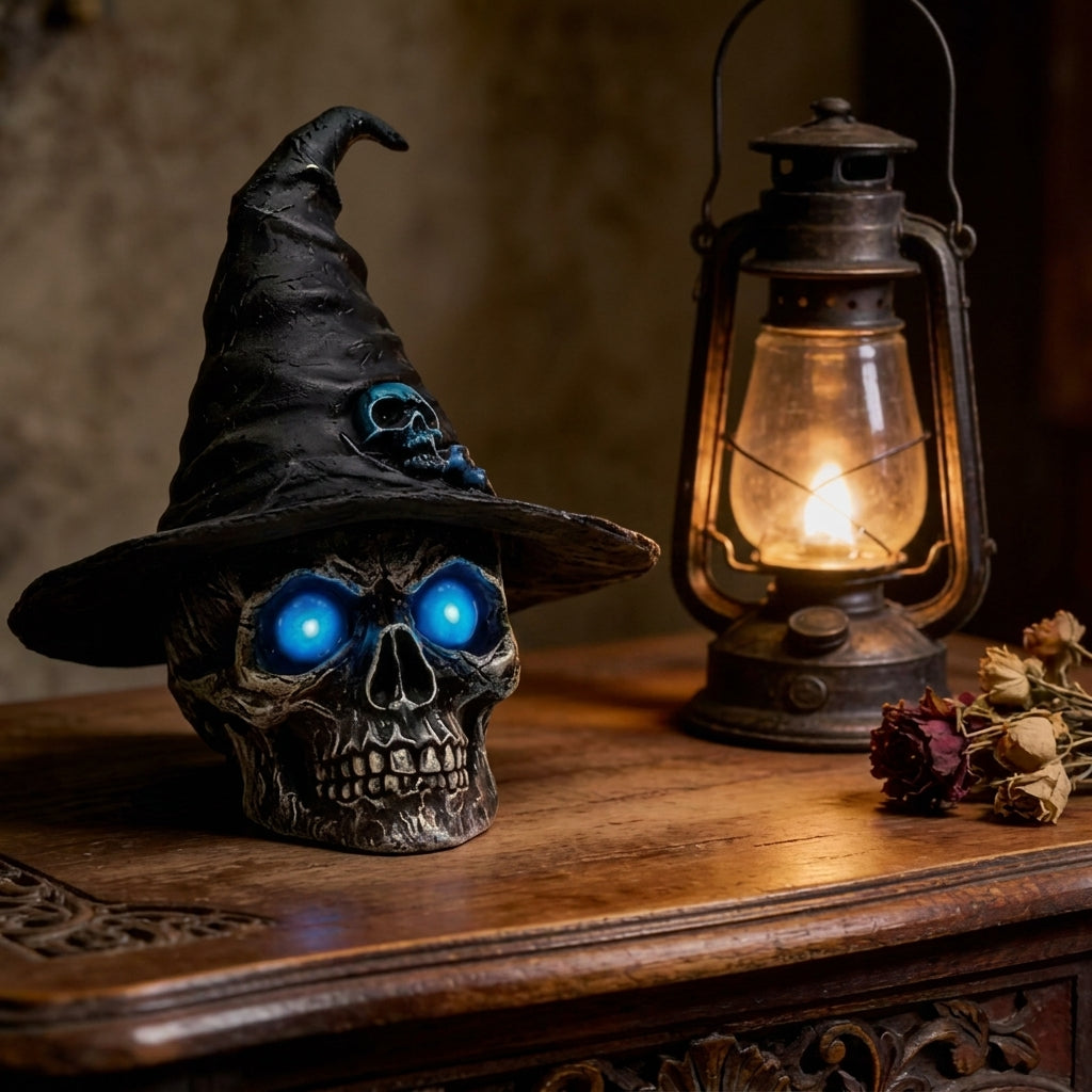 🎃 Glowing Witch Skull Decor  ⭐⭐⭐⭐⭐ 4.9/5