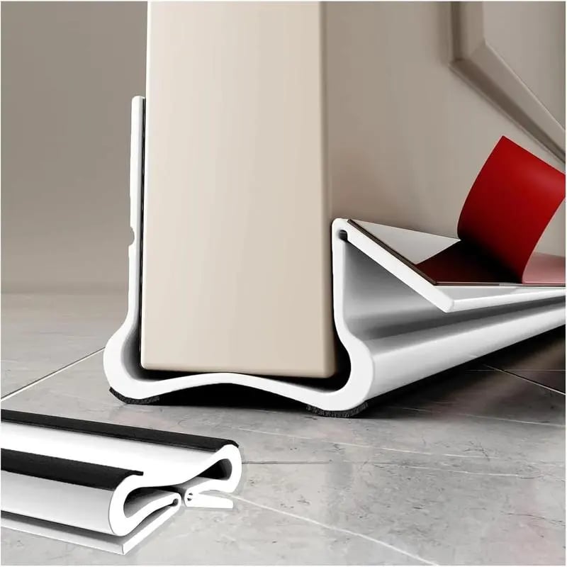 🎁Last Day Promotion 49% OFF🔥Self-Adhesive Triple-Seal Door Draft Stopper – Flexible PVC Soundproof Weather Strip for Noise, Bugs & Energy Saving