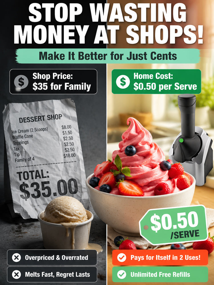 🍦 Healthy Fruit Ice Cream Maker | 100% Natural Dessert | No Sugar Added | BPA-Free | Kids Safe 🍓
