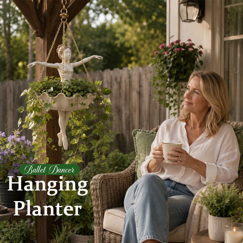 🩰🌿 Ballet Dancer Hanging Planter | Elegant Floating Flower Pot