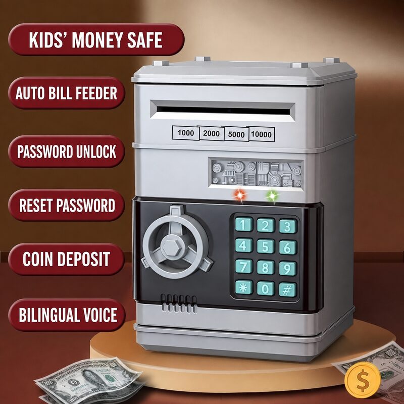 🔥Limited-Time 50% OFF | ✨Kids' Electronic ATM Piggy Bank with Password & Automatic Bill Feeder