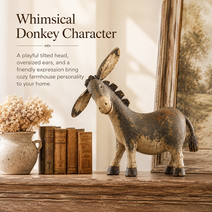 🫏Rustic Donkey Figurine for Farmhouse Decor