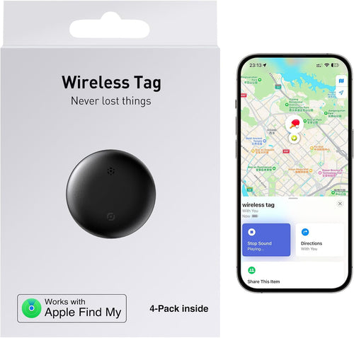 2-Pack AnyTrack Pro Works with Apple Find My (iOS Only) for Worldwide Tracking