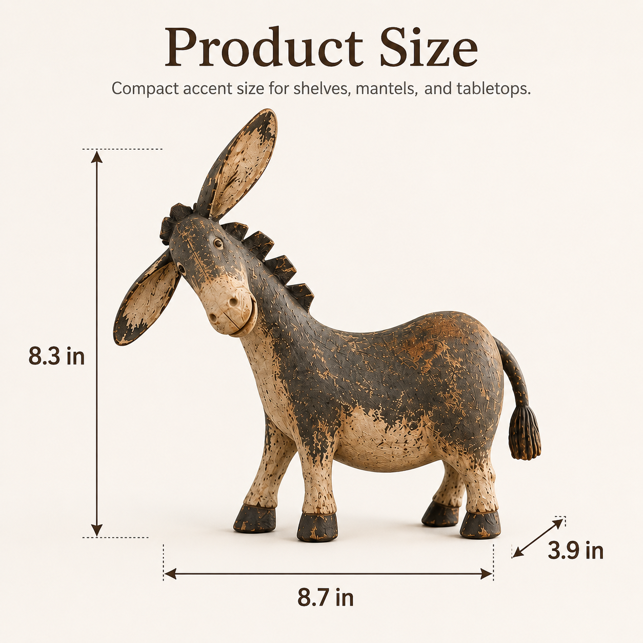 🫏Rustic Donkey Figurine for Farmhouse Decor