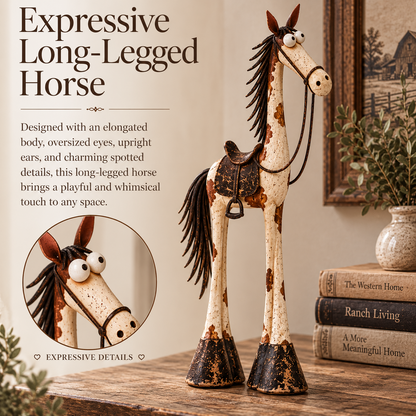 🤠🐴Whimsical Western Cowboy & Horse Figurine Duo