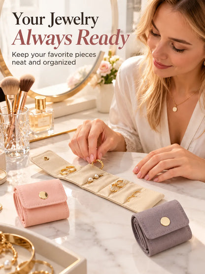 ✨ Mini Travel Jewelry Organizer – Compact, Foldable & Easy to Carry