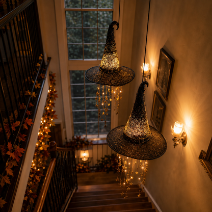 🌟Lighted Witch Hat Hanging Chime