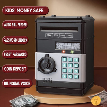 🔥Limited-Time 50% OFF | ✨Kids' Electronic ATM Piggy Bank with Password & Automatic Bill Feeder