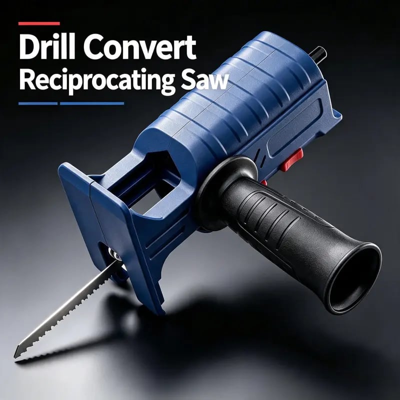 🔧 Electric Drill to Reciprocating Saw Converter Attachment