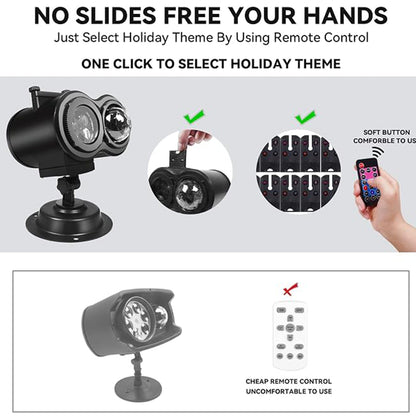 🎃 50% OFF TODAY! 32FT HD Halloween Projector Light – 10 Spooky Patterns to WOW Your Party 👻✨