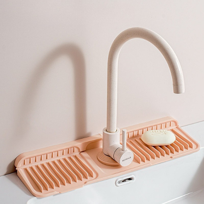 Silicone Faucet Splash Guard – Drip Mat for Sink & Basin