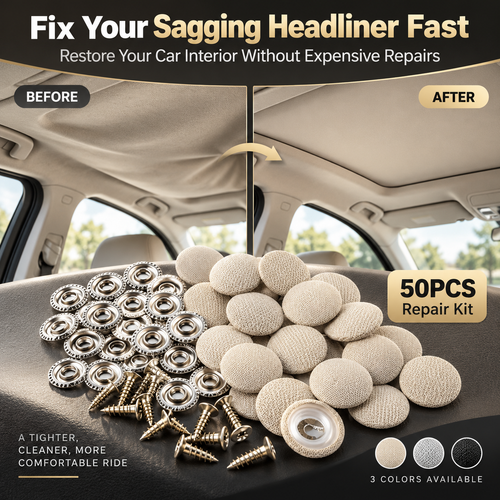 🚗 50-Pack Car Headliner Repair Buttons – Quick DIY Fix for Sagging Roof Liner