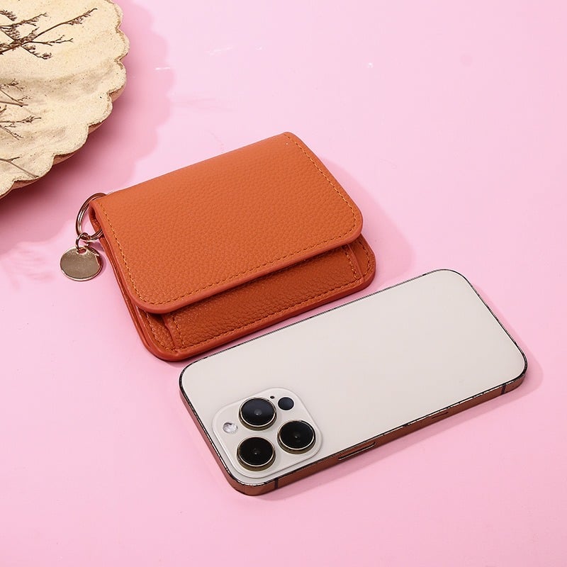 💖🌹RFID Short Wallets for Women – Fashionable Card Holder with Key Ring & Coin Purse