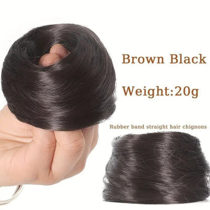 Cropped hair wig hair tie — —✨ Ideal for Everyday Wear, Scrunchie Base