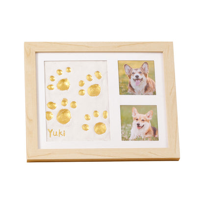 🐾DIY clay paw-print keepsake frame with space for two photos