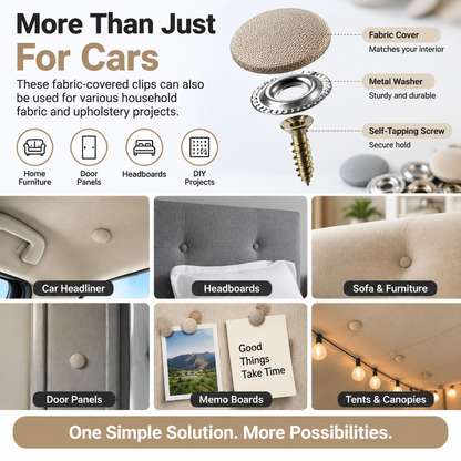 🚗 50-Pack Car Headliner Repair Buttons – Quick DIY Fix for Sagging Roof Liner
