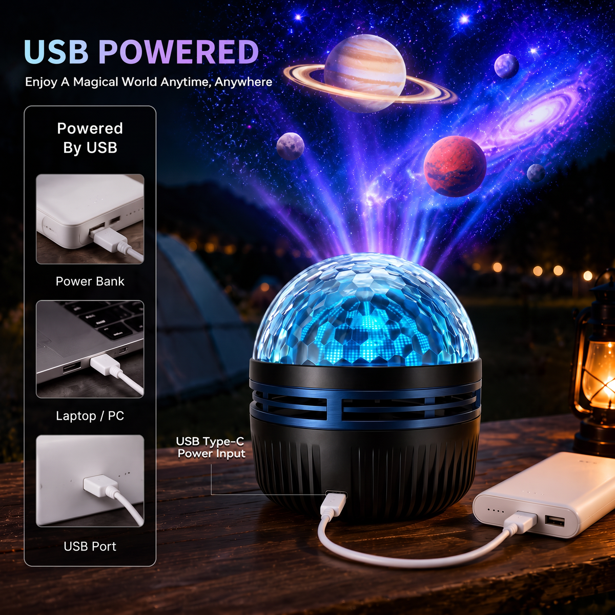 🎁🎀360° Smart Holographic Starry Sky Projector (HD Smart Dynamic 5D）🎁