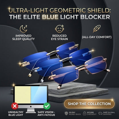 🔥 Intelligent Auto-Focus Zoom Glasses👓 - Blue Light Blocking & Anti-Eye Strain Rimless Eyewear