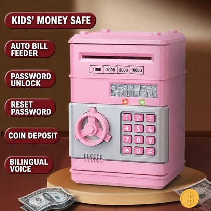 🔥Limited-Time 50% OFF | ✨Kids' Electronic ATM Piggy Bank with Password & Automatic Bill Feeder