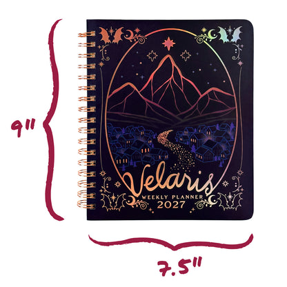 Officially Licensed ACOTAR Velaris 2027 Weekly Planner | Sarah J. Maas Night Court Hardcover Personal Organizer with Iridescent Foil & Stickers