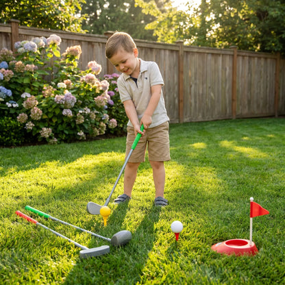 Kids Golf Set with Adjustable Clubs – Perfect for Backyard Play