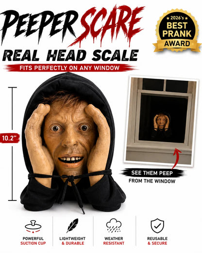 Peeping Stranger Window Prop – Real 1:1 Life-Size Halloween Prank Decor