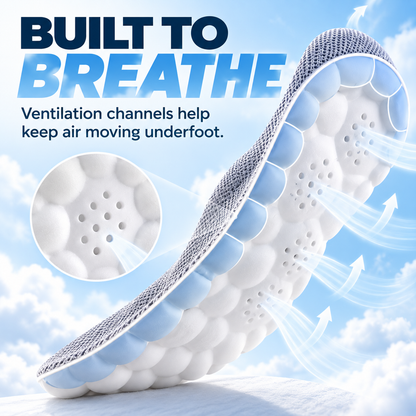 ☁️ 2pairs  4D Cloud Comfort Insoles – Soft Cushioning & All-Day Support