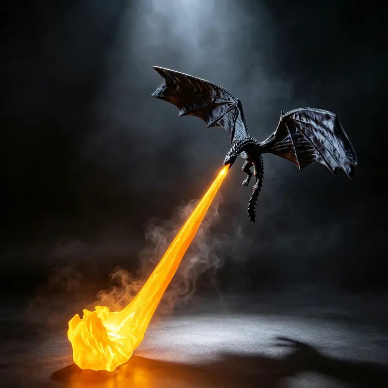 🔥Last Day: 40% OFF🔥 Firebreathing Dragon Book Nook | Realistic Flame Fantasy Shelf Decor