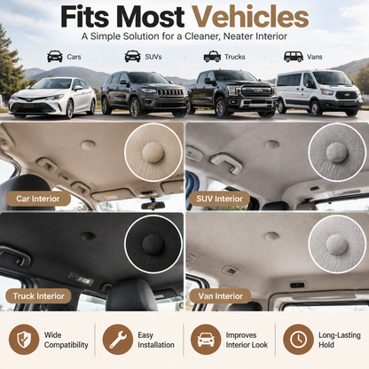 🚗 50-Pack Car Headliner Repair Buttons – Quick DIY Fix for Sagging Roof Liner
