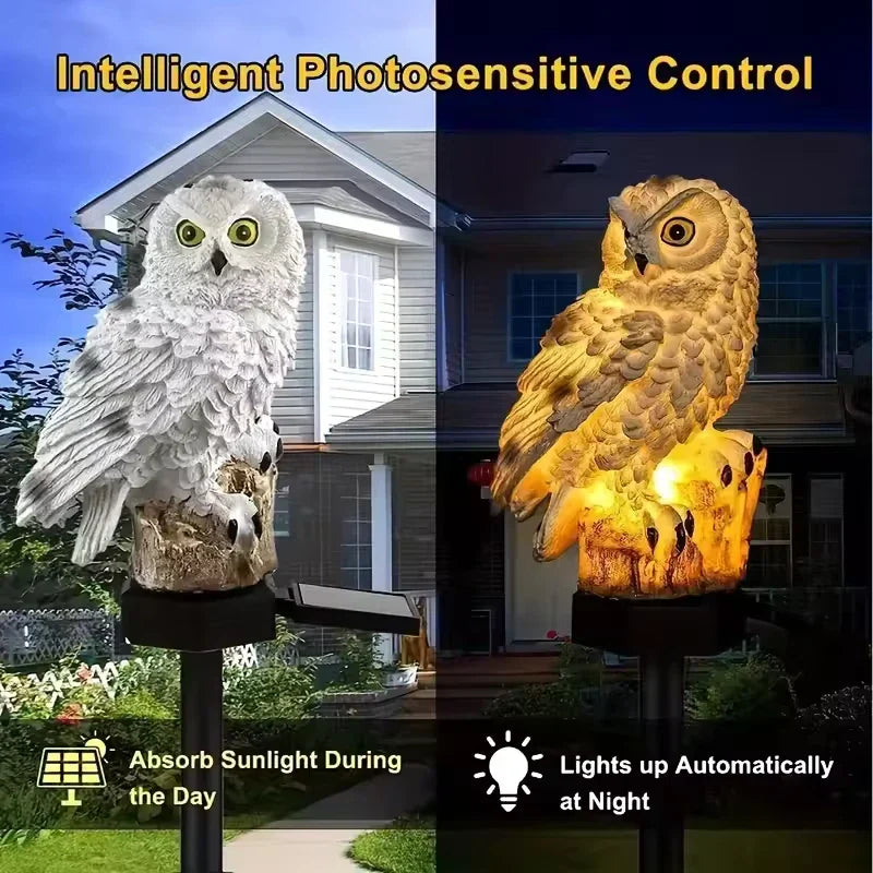 Brighten your garden path today Solar Owl Pathway Light