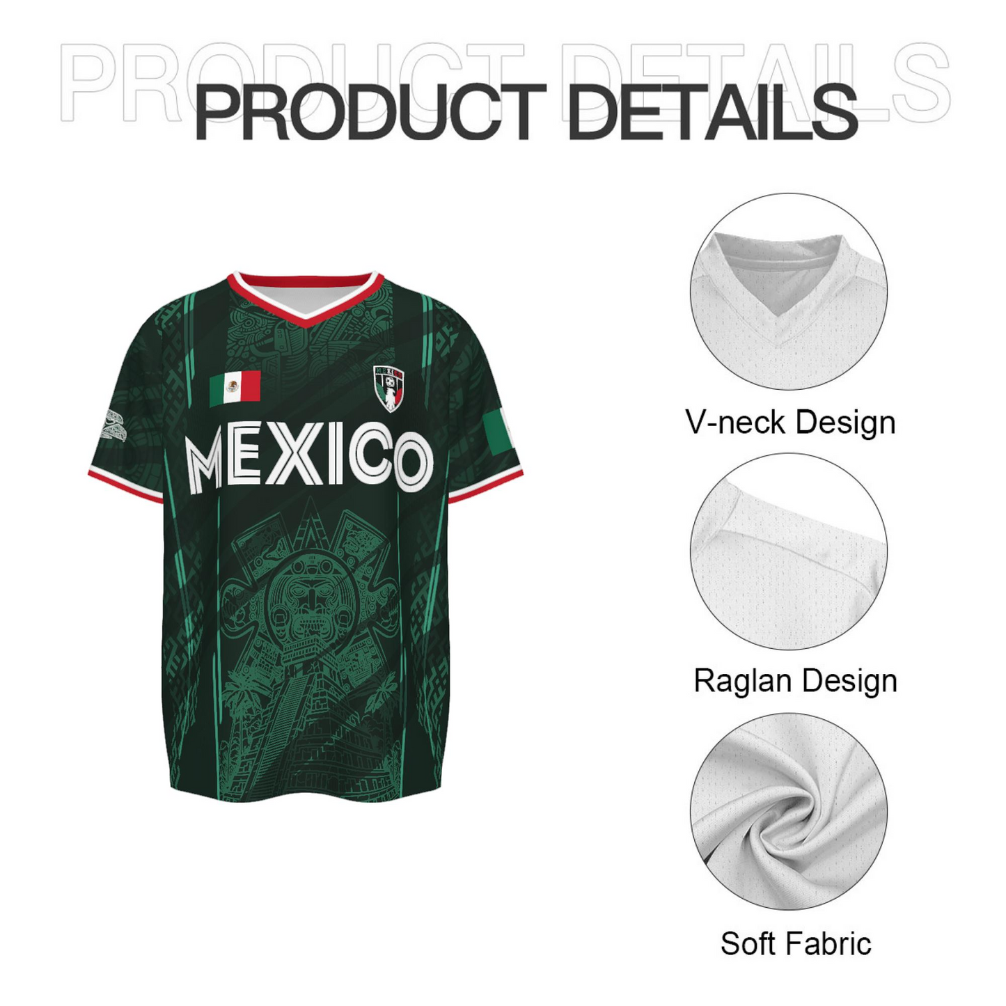 ⚽🏆Mexico 2026 Retro Soccer Jersey – Chichén Itzá Pyramid Graphic All-Over Print Sportswear