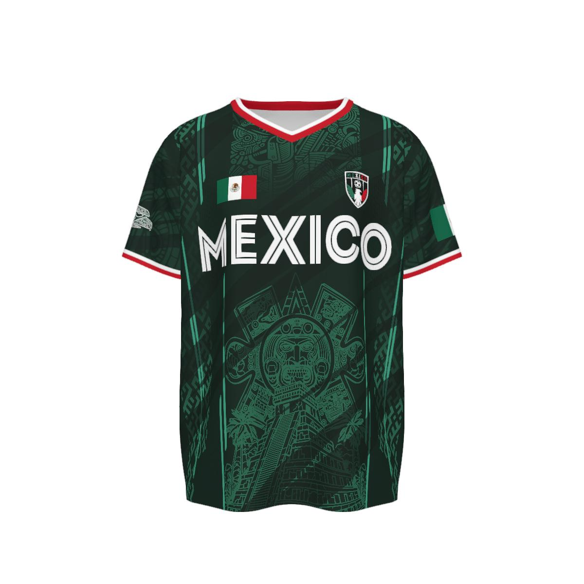 ⚽🏆Mexico 2026 Retro Soccer Jersey – Chichén Itzá Pyramid Graphic All-Over Print Sportswear