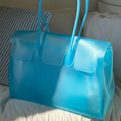 👜Transparent Jelly Shoulder Bag – Waterproof TPU Beach Tote & Crossbody Purse