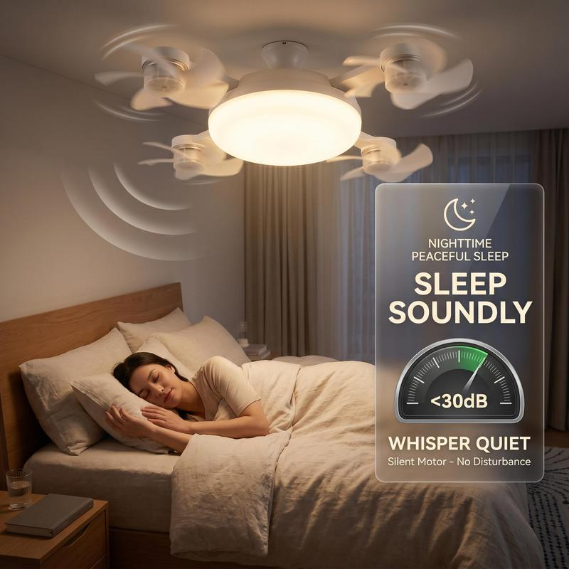 🎁Last Day 50% OFF 🔥2-in-1 Silent LED Fan & Remote 🌪️💡