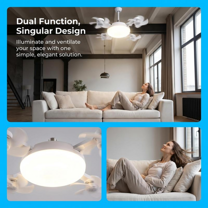 🎁Last Day 50% OFF 🔥2-in-1 Silent LED Fan & Remote 🌪️💡