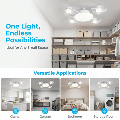 🎁Last Day 50% OFF 🔥2-in-1 Silent LED Fan & Remote 🌪️💡