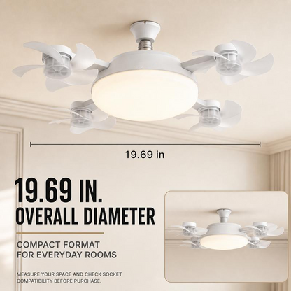 🎁Last Day 50% OFF 🔥2-in-1 Silent LED Fan & Remote 🌪️💡