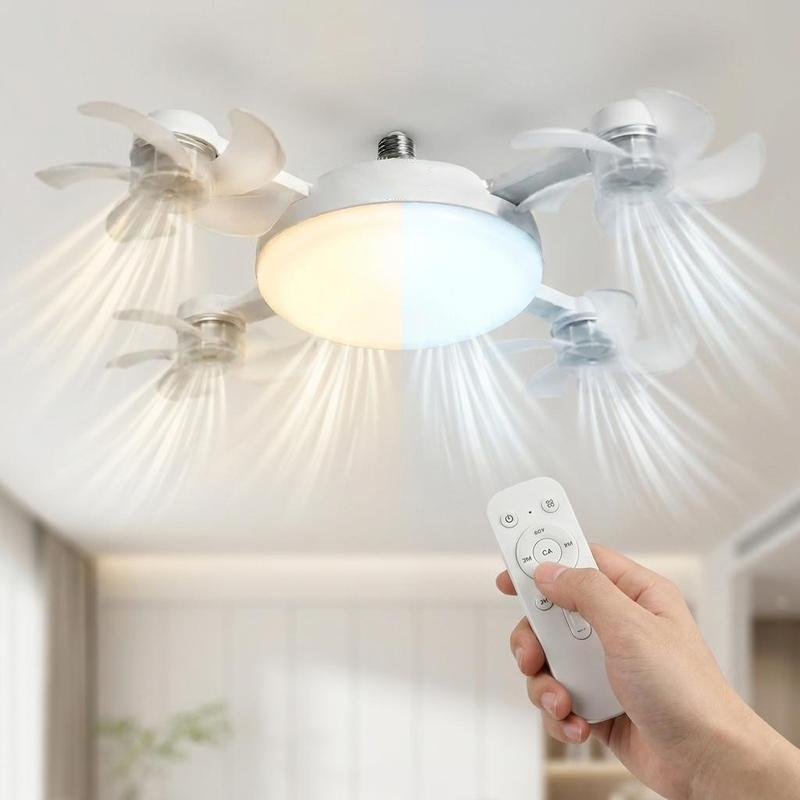 🎁Last Day 50% OFF 🔥2-in-1 Silent LED Fan & Remote 🌪️💡