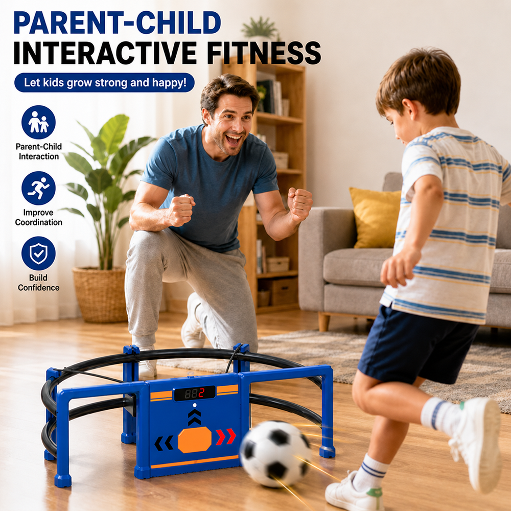 ⚽Soccer Round-About Interactive Soccer Training Game with Auto Scoring, LED Lights & Projector