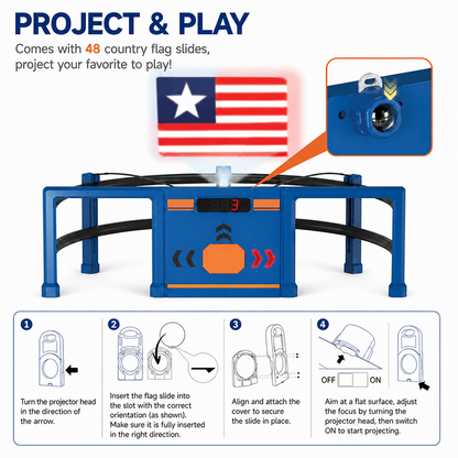 ⚽Soccer Round-About Interactive Soccer Training Game with Auto Scoring, LED Lights & Projector