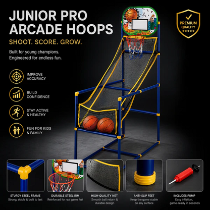 🏀Kids' Indoor Basketball Arcade Game with 2 Balls