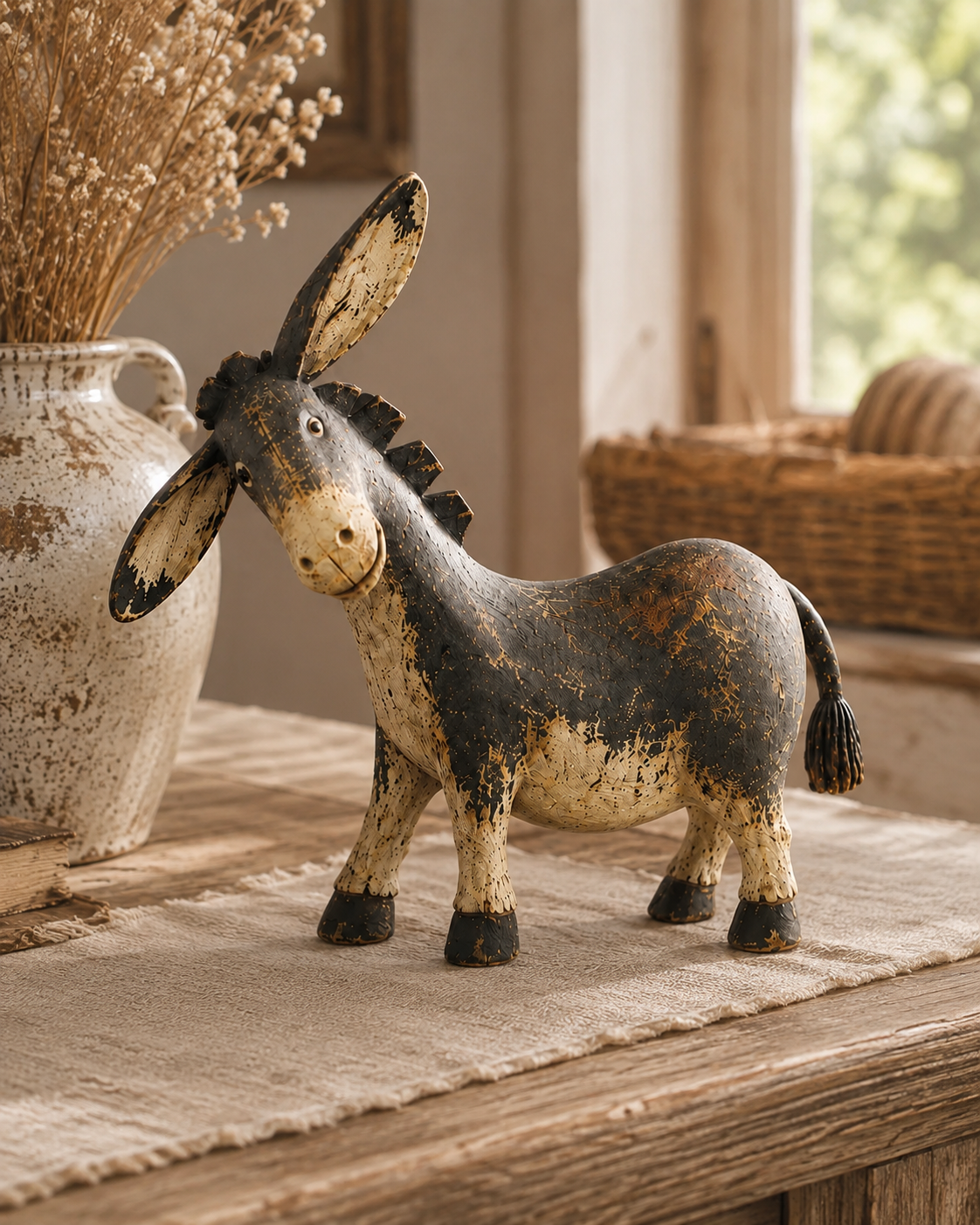 🐴Rustic Donkey Figurine for Farmhouse Decor