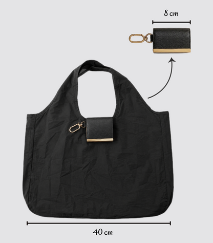 Mini Keychain Foldable Bag – Full-Size Reusable Tote for Groceries, Travel & Daily Errands